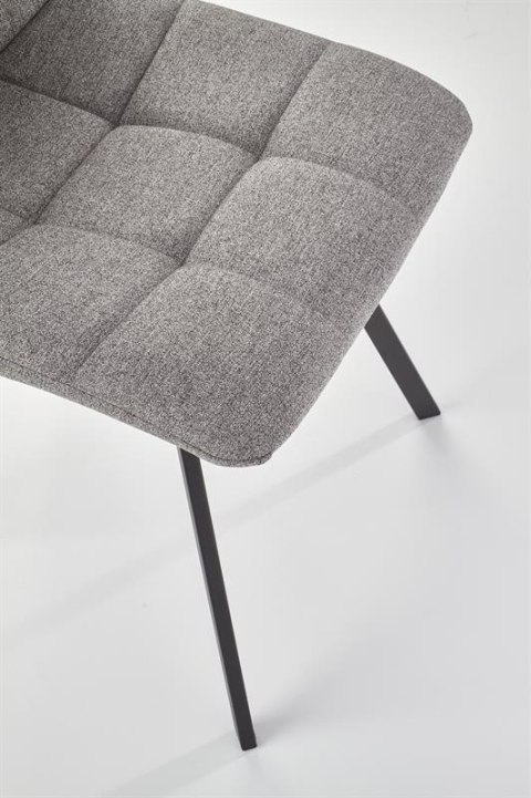 Halmar K402 krzesło pikowane popielate tkanina / stal Halmar K402 krzesło pikowane popielate tkanina / stal