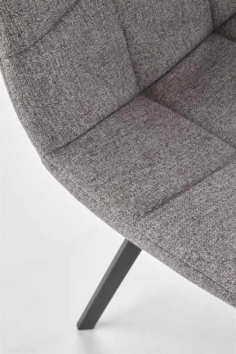 Halmar K402 krzesło pikowane popielate tkanina / stal Halmar K402 krzesło pikowane popielate tkanina / stal