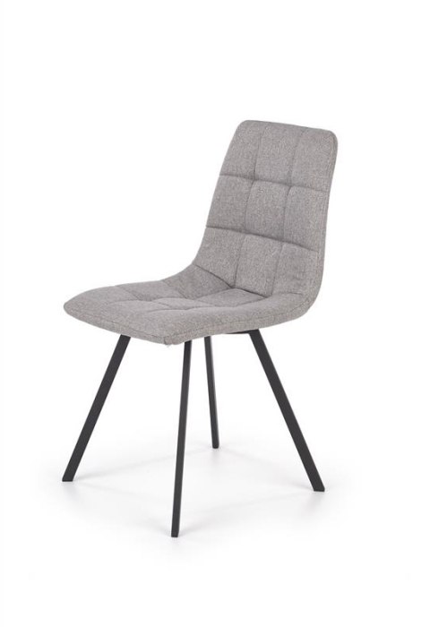 Halmar K402 krzesło pikowane popielate tkanina / stal Halmar K402 krzesło pikowane popielate tkanina / stal
