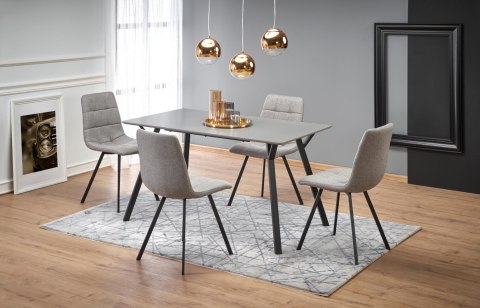 Halmar K402 krzesło pikowane popielate tkanina / stal Halmar K402 krzesło pikowane popielate tkanina / stal