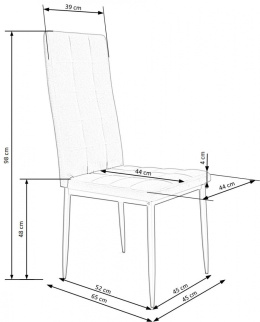 Halmar K415 krzesło ciemny zielony tkanina velvet + stal