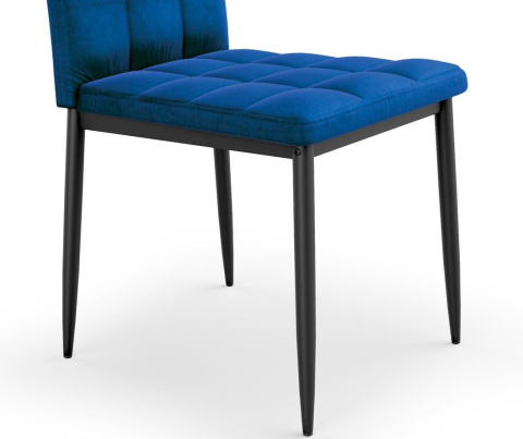 Halmar K415 krzesło granatowy tkanina velvet + stal Halmar K415 krzesło granatowy tkanina velvet + stal