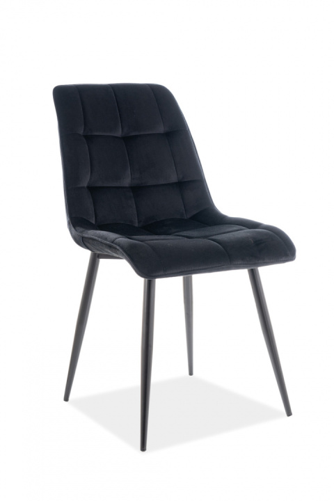 SIGNAL KRZESŁO CHIC VELVET CZARNY STELAŻ/CZARNY BLUVEL 19 SIGNAL KRZESŁO CHIC VELVET CZARNY STELAŻ/CZARNY BLUVEL 19