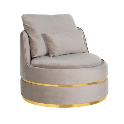 Richmond Interiors RICHMOND fotel KYLIE KHAKI VELVET beżowy, podstawa złota Richmond Interiors RICHMOND fotel KYLIE KHAKI VELVET beżowy, podstawa złota