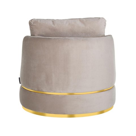 Richmond Interiors RICHMOND fotel KYLIE KHAKI VELVET beżowy, podstawa złota Richmond Interiors RICHMOND fotel KYLIE KHAKI VELVET beżowy, podstawa złota