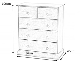 SIGNAL KOMODA BOSTON ANTYCZNA CZEREŚNIA 45/86/100