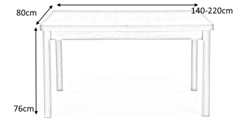 Halmar TIAGO 2 stół rozkładany 140-220/80 blat: dąb riviera, nogi: dąb riviera Halmar TIAGO 2 stół rozkładany 140-220/80 blat: dąb riviera, nogi: dąb riviera