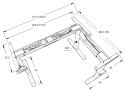 STELAŻ KĄTOWY Z ELEKTRYCZNĄ REGULACJĄ WYSOKOŚCI UT04-2T/90A/A aluminium