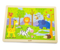 Viga Viga 50198 Puzzle na podkładce 24 elementy zoo Viga Viga 50198 Puzzle na podkładce 24 elementy zoo