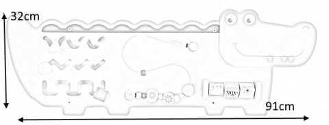 Viga Viga 50469 Sensoryczna tablica manipulacyjna - krokodyl Viga Viga 50469 Sensoryczna tablica manipulacyjna - krokodyl