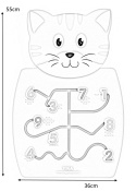Viga Viga 50676 Sensoryczna tablica manipulacyjna - kotek