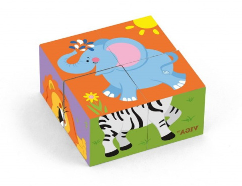Viga Viga 50836 Kostki puzzle - zoo Viga Viga 50836 Kostki puzzle - zoo