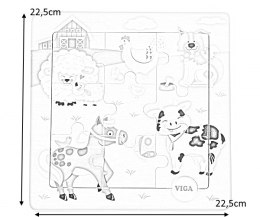 Viga Viga 50837 Puzzle na podkładce farma