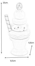 Viga Viga 51321 Mini piramidka lody owocowe z truskawką Viga Viga 51321 Mini piramidka lody owocowe z truskawką