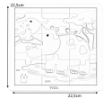 Viga Viga 51443 Puzzle na podkładce 9 elementów - hipopotam