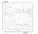 Viga Viga 51443 Puzzle na podkładce 9 elementów - hipopotam Viga Viga 51443 Puzzle na podkładce 9 elementów - hipopotam