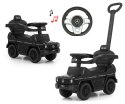 Milly Mally Pojazd z rączką MERCEDES G350d Black Czarny Jeździk Pchacz kierownica z logo klakson wysuwane podnóżki schowek 12m+ Milly Mally Pojazd z rączką MERCEDES G350d Black Czarny Jeździk Pchacz kierownica z logo klakson wysuwane podnóżki schowek 12m+