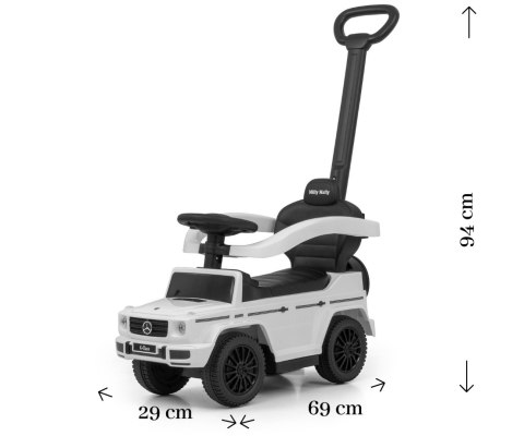 Milly Mally Pojazd z rączką MERCEDES G350d White Milly Mally Pojazd z rączką MERCEDES G350d White