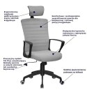 Halmar BENDER fotel pracowniczy obrotowy do biurka popiel mechanizm TILT Halmar BENDER fotel pracowniczy obrotowy do biurka popiel mechanizm TILT