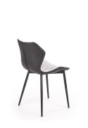 Halmar K389 krzesło czarne / popielate tkanina+ekoskóra+stal Halmar K389 krzesło czarne / popielate tkanina+ekoskóra+stal