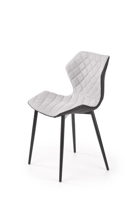 Halmar K389 krzesło czarne / popielate tkanina+ekoskóra+stal Halmar K389 krzesło czarne / popielate tkanina+ekoskóra+stal