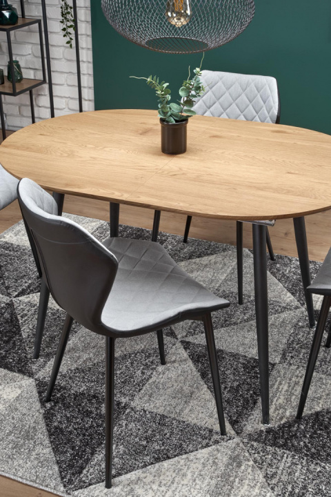 Halmar K389 krzesło czarne / popielate tkanina+ekoskóra+stal Halmar K389 krzesło czarne / popielate tkanina+ekoskóra+stal