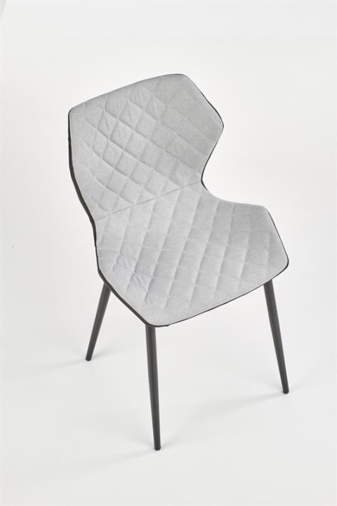 Halmar K389 krzesło czarne / popielate tkanina+ekoskóra+stal Halmar K389 krzesło czarne / popielate tkanina+ekoskóra+stal