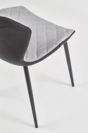 Halmar K389 krzesło czarne / popielate tkanina+ekoskóra+stal Halmar K389 krzesło czarne / popielate tkanina+ekoskóra+stal