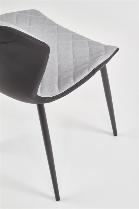 Halmar K389 krzesło czarne / popielate tkanina+ekoskóra+stal Halmar K389 krzesło czarne / popielate tkanina+ekoskóra+stal