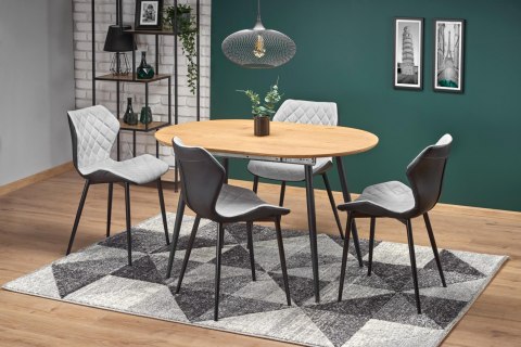 Halmar K389 krzesło czarne / popielate tkanina+ekoskóra+stal Halmar K389 krzesło czarne / popielate tkanina+ekoskóra+stal