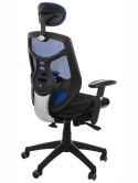 Fotel obrotowy KB-8905 NIEBIESKI - krzesło biurowe do biurka - TILT, ZAGŁÓWEK Fotel obrotowy KB-8905 NIEBIESKI - krzesło biurowe do biurka - TILT, ZAGŁÓWEK
