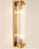 King Home Kinkiet Lampa ścienna COLUMN złoty - stal szczotkowana, klosze szkło do domu restauracji hotelu King Home Kinkiet Lampa ścienna COLUMN złoty - stal szczotkowana, klosze szkło do domu restauracji hotelu