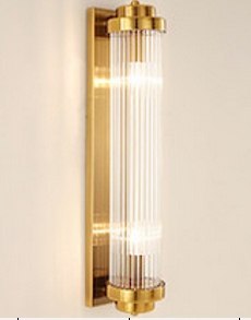 King Home Kinkiet Lampa ścienna COLUMN złoty - stal szczotkowana, klosze szkło do domu restauracji hotelu King Home Kinkiet Lampa ścienna COLUMN złoty - stal szczotkowana, klosze szkło do domu restauracji hotelu