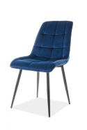 SIGNAL KRZESŁO CHIC VELVET CZARNY STELAŻ/GRANATOWY BLUVEL 86 SIGNAL KRZESŁO CHIC VELVET CZARNY STELAŻ/GRANATOWY BLUVEL 86