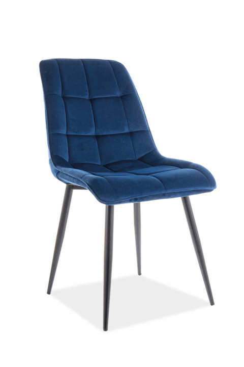 SIGNAL KRZESŁO CHIC VELVET CZARNY STELAŻ/GRANATOWY BLUVEL 86 SIGNAL KRZESŁO CHIC VELVET CZARNY STELAŻ/GRANATOWY BLUVEL 86