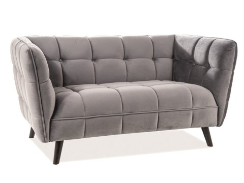 SIGNAL SOFA CASTELLO 2 MATT VELVET 48 ŻÓŁTY / WENGE