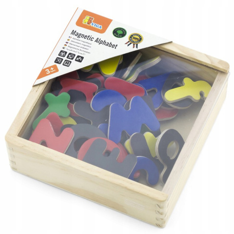 Viga Viga 50324 Magnetyczne literki drewniane lakierowane wielokolorowe nietoksyczne 3 lata+ Viga Viga 50324 Magnetyczne literki drewniane lakierowane wielokolorowe nietoksyczne 3 lata+