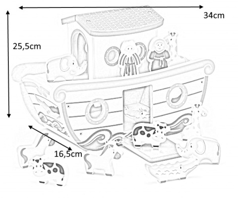 Viga Viga 51625 Sorter kształtów Arka Noego Viga Viga 51625 Sorter kształtów Arka Noego