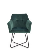 Halmar K377 krzesło Ciemno Zielone/Czarne tkanina velvet / stal Halmar K377 krzesło Ciemno Zielone/Czarne tkanina velvet / stal