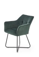 Halmar K377 krzesło Ciemno Zielone/Czarne tkanina velvet / stal Halmar K377 krzesło Ciemno Zielone/Czarne tkanina velvet / stal