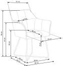 Halmar K377 krzesło Ciemno Zielone/Czarne tkanina velvet / stal Halmar K377 krzesło Ciemno Zielone/Czarne tkanina velvet / stal