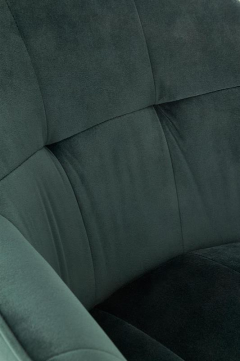 Halmar K377 krzesło Ciemno Zielone/Czarne tkanina velvet / stal Halmar K377 krzesło Ciemno Zielone/Czarne tkanina velvet / stal