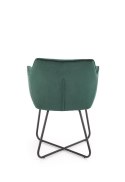 Halmar K377 krzesło Ciemno Zielone/Czarne tkanina velvet / stal Halmar K377 krzesło Ciemno Zielone/Czarne tkanina velvet / stal