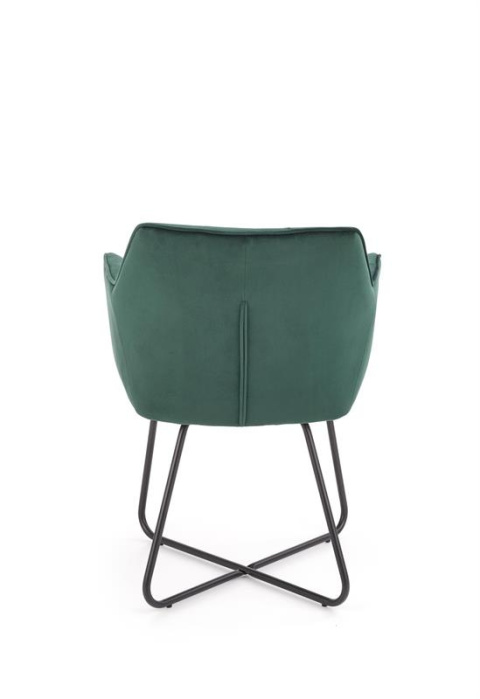 Halmar K377 krzesło Ciemno Zielone/Czarne tkanina velvet / stal Halmar K377 krzesło Ciemno Zielone/Czarne tkanina velvet / stal