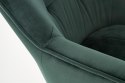 Halmar K377 krzesło Ciemno Zielone/Czarne tkanina velvet / stal Halmar K377 krzesło Ciemno Zielone/Czarne tkanina velvet / stal