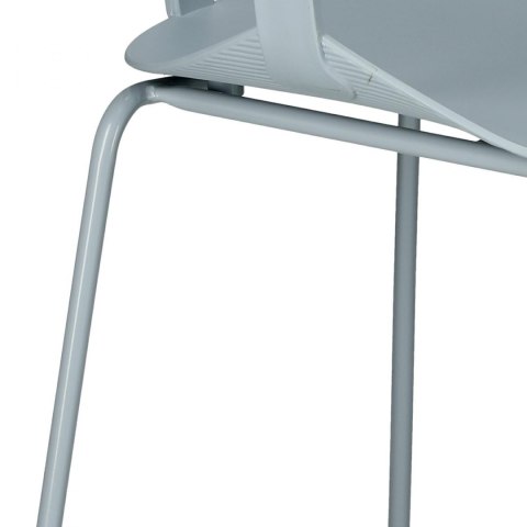 Intesi Krzesło Gondia nowoczesne i wygodne szare tworzywo PP nogi metal malowany proszkowo Intesi Krzesło Gondia nowoczesne i wygodne szare tworzywo PP nogi metal malowany proszkowo
