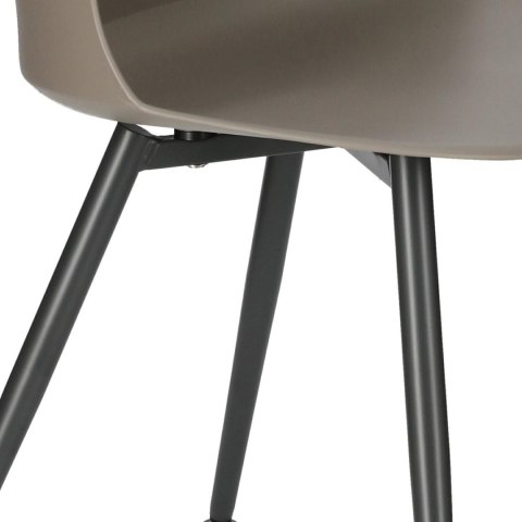 Intesi Krzesło Skal szare tworzywo nogi metalowe antracytowe z podłokietnikami wygodne i nowoczesne Intesi Krzesło Skal szare tworzywo nogi metalowe antracytowe z podłokietnikami wygodne i nowoczesne