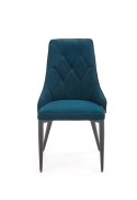 Halmar K365 krzesło ciemny zielony tkanina velvet /stal czarny