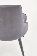 Halmar K365 krzesło popiel tkanina velvet/czarny stal malowana