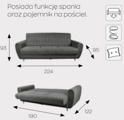 Markos Kanapa / Wersalka / Sofa KORFU Markos Kanapa / Wersalka / Sofa KORFU